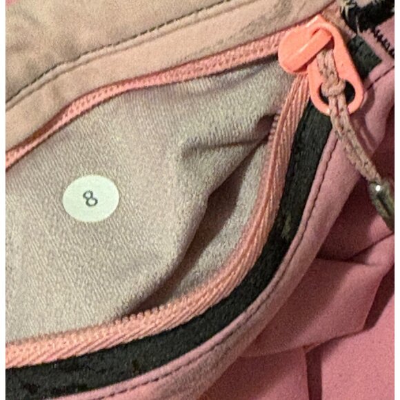 Lululemon Run Pace Tight 25" Bleached Coral Athletic Leggings Zip Pocket Size 8 - Picture 7 of 9